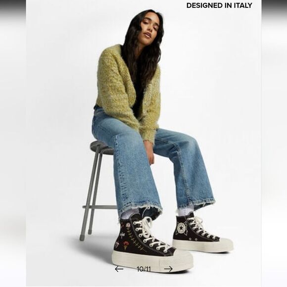 Converse Chuck Taylor All Star Embroidered Platform High Top Sneakers - Picture 3 of 14